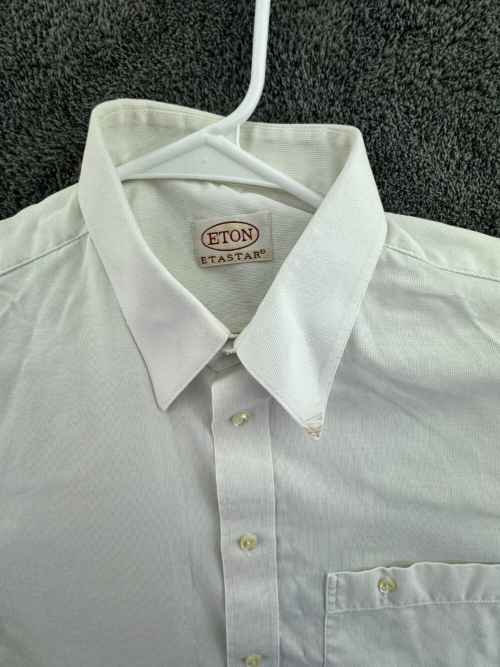 Eton Etastar Button Up Shirt Long Sleeve White Men’s Custom Cotton Adult 15.25